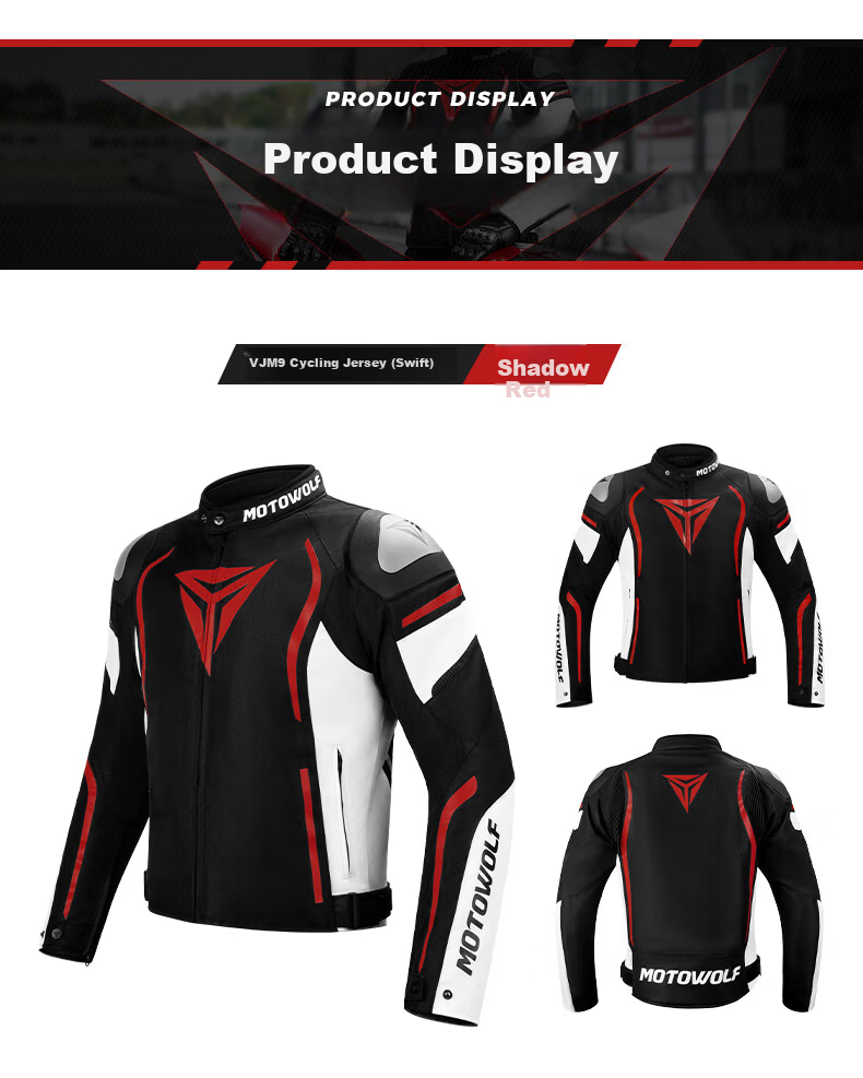 MOTOWOLF Motorcycle Riding Jacket Autumn Winter Unisex Four-Season Protective Racing Gear 18