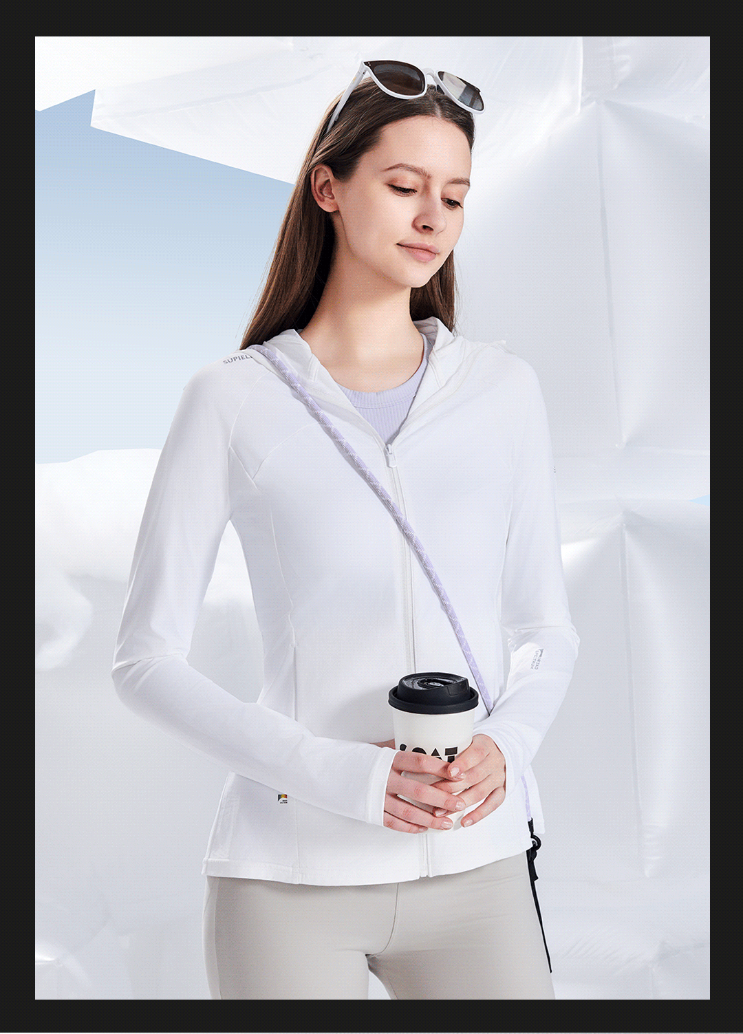 SUPIELD Full Spectrum Professional UV Protection Slim Fit Waist-Defining Sun Protection Jacket for Women, Arctic Gray, Size S 7