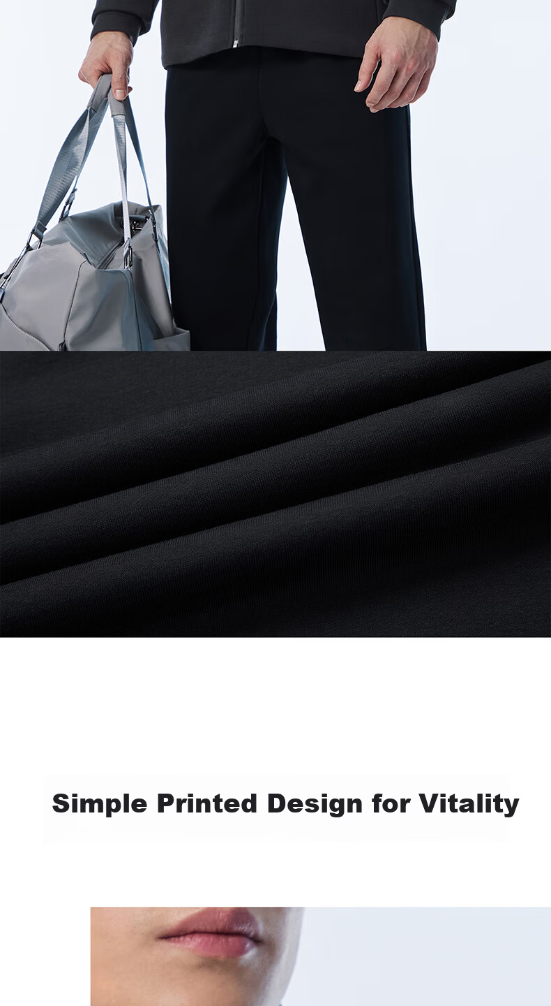 ERKE Men's Spring Zip-up Hoodie Jacket Stand Collar Long Sleeve Knit Windproof Cuffed Casual Sports Jacket Windbreaker 3