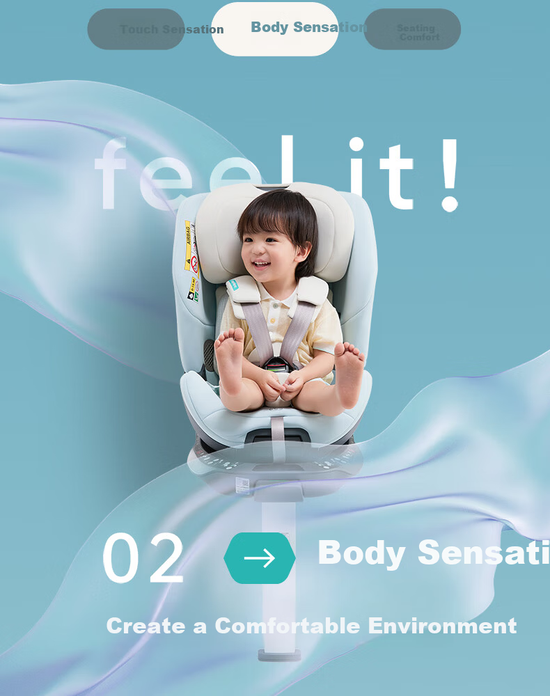 Babyfirst Lingyue 3+ Child Safety Car Seat 0-7 Years Old Baby Car Seat Sunshade Intelligent Ventilation Milk Tea Apricot 11