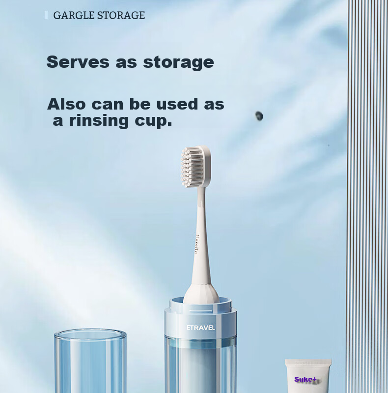 Etravel Electric Toothbrush Storage Case Travel Portable Rinse and Toothbrush Cup Multifunctional Wash Cup White 5