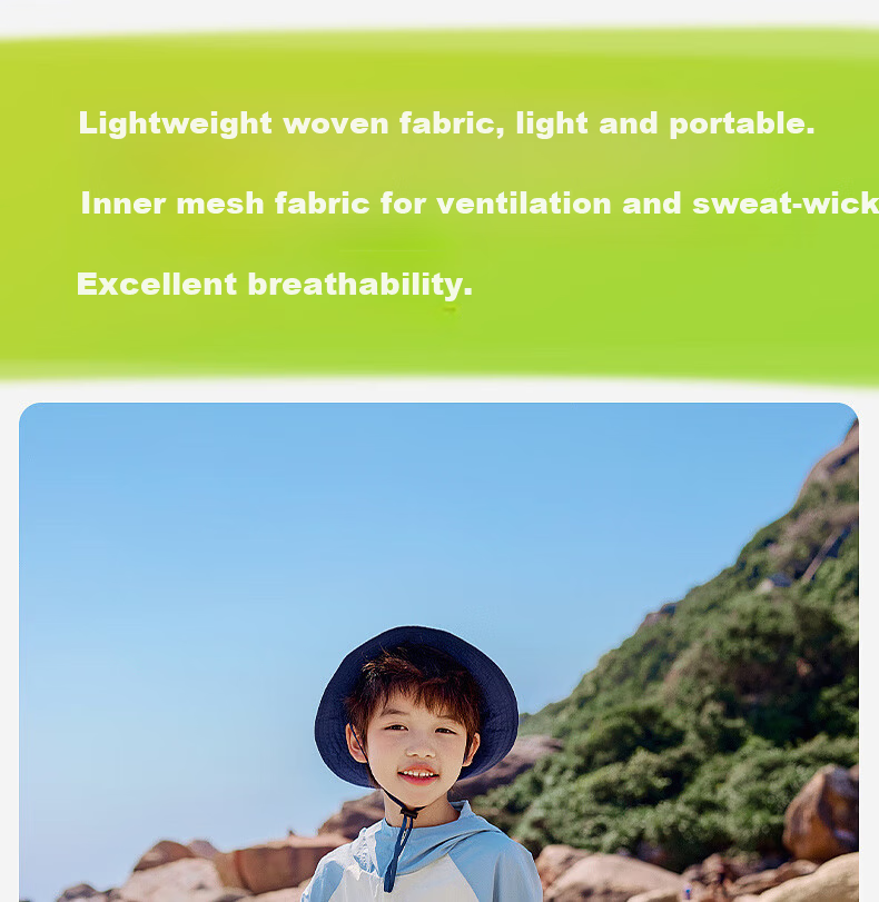 EBAER Kids Sun Protection Jacket Summer UV Protection Breathable Skin Jacket Nordic Blue 160 8