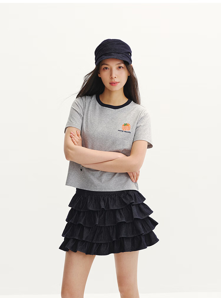 Semir Cooling Short Sleeve T-Shirt Women Summer Short Embroidered Antibacterial Moisture-Wicking Quick-Dry 2026 Clothing 109326100020 8