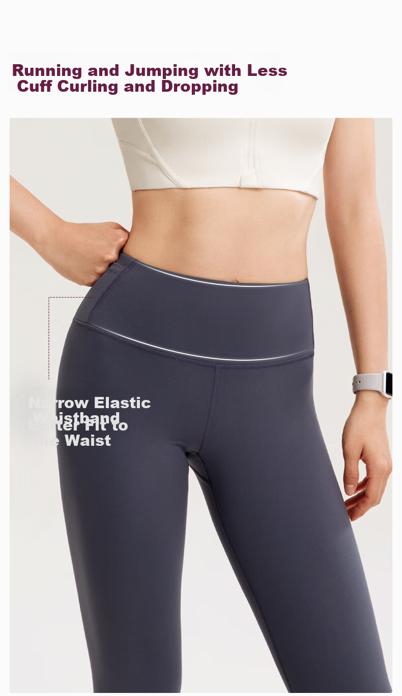VFU Leap Running High-Elastic Quick-Dry 9/10 Length Women's High-Waist Hip-Lifting Yoga Pants Fitness Set Ebony Brown M 6