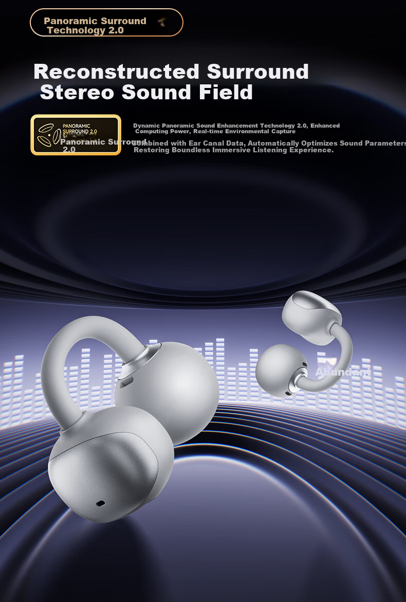 Sibyl EC200 Bluetooth Bone Conduction Ear Clip Wireless Open-Ear Sports Running Headphones 2026 New Model Long Battery Life Noise Cancelling High-Quality Sound Non-In-Ear Ear Hook 12