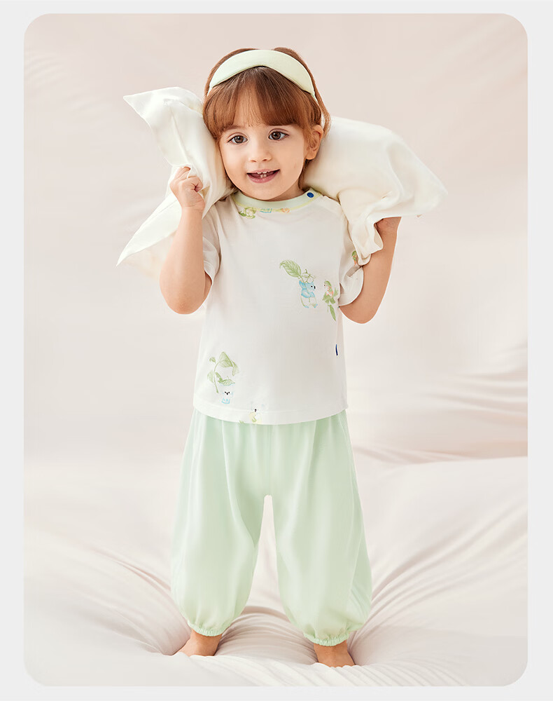 Babycare Soft Short Sleeve Long Pants Homewear Baby Set Children's Pajamas Modal Clothing Little Koala 90 26