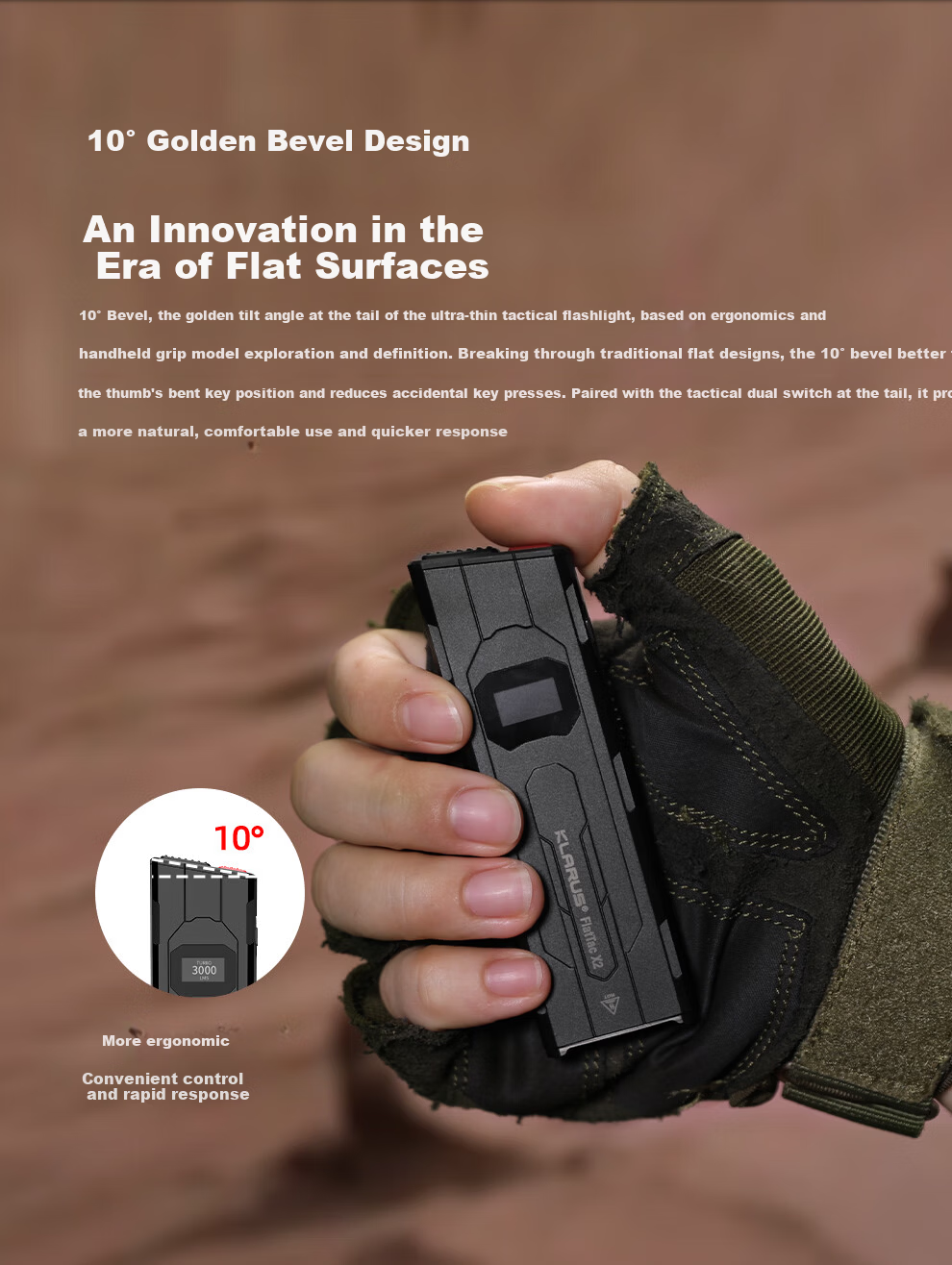 KLARUS X2 Ultra-Thin EDC Tactical High-Brightness Rechargeable Long-Lasting Outdoor Portable Multifunction Flashlight 7