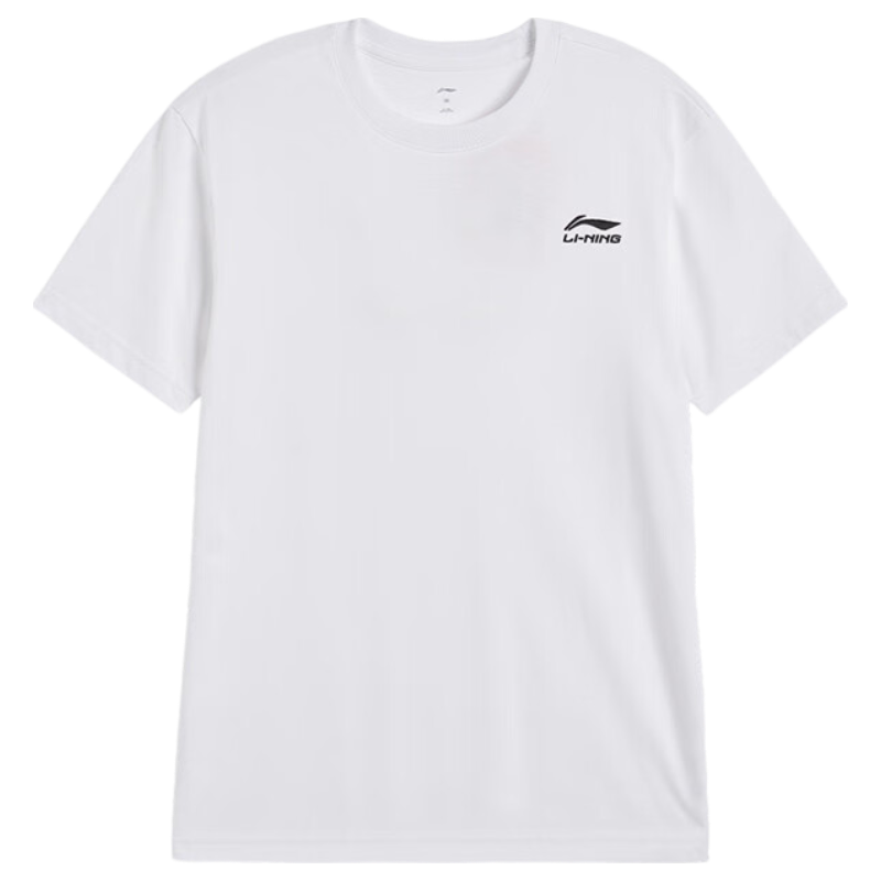 LI-NING Men's Short Sleeve Sports T-Shirt, Breathable Comfortable Cotton, Simple Casual Versatile Athletic Top