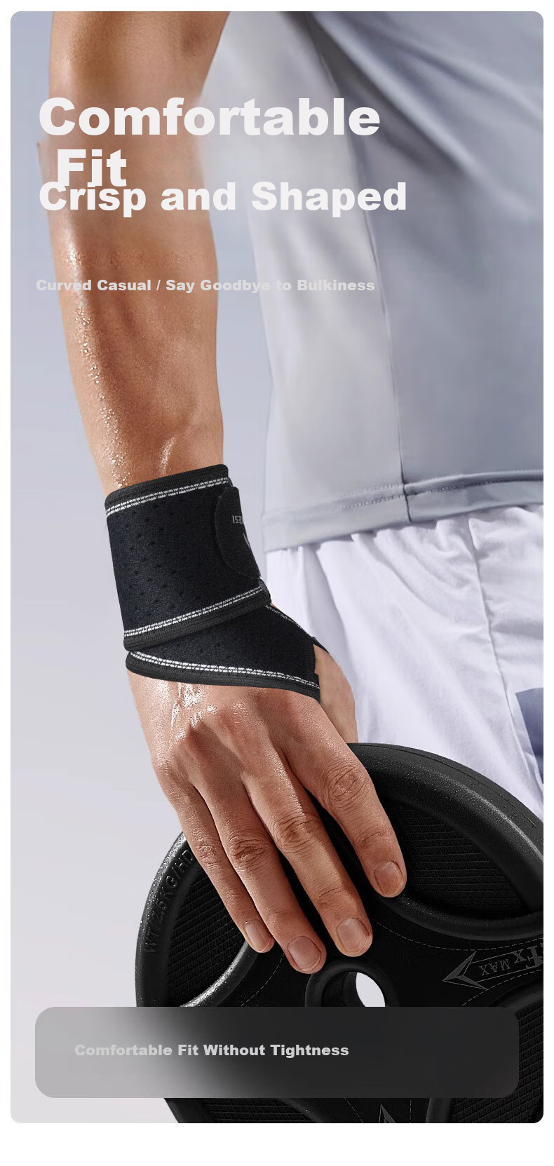NAILEKESI N Sports Wristband Men Fitness Wrist Support Sprain Brace Breathable Lightweight Wrist Strap for Badminton Tennis Women 5