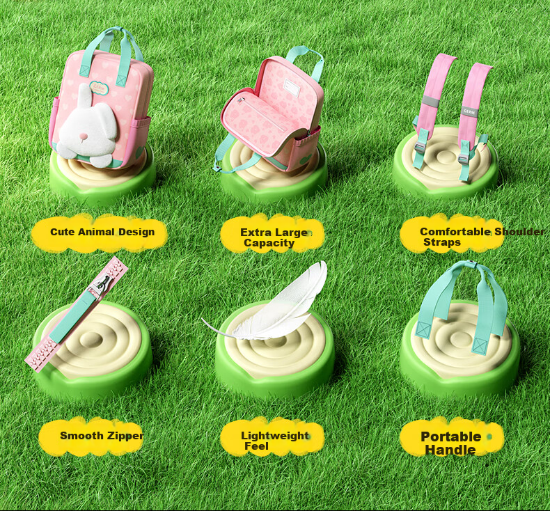 Germ Kindergarten Boys Children's Backpack for First Grade Kids Honey Bear Double Shoulder Bag 2