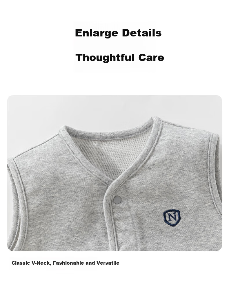 NUBIWU Children's British Style Spring And Autumn Vest, Baby Inner Wear Vest, Boys' Waistcoat, Academic Casual Sleeveless Jacket 15