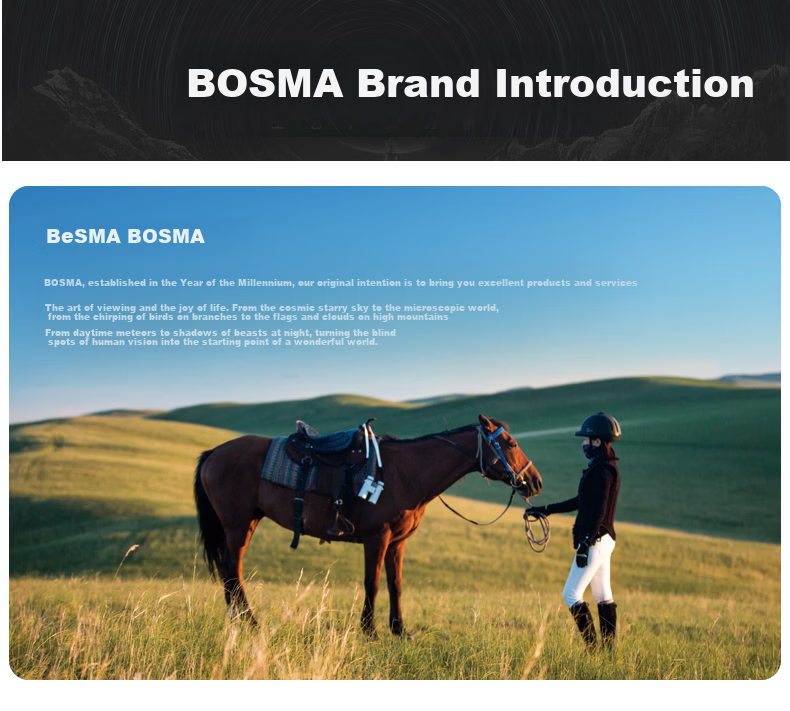 BOSMA Golden Tiger 2nd Generation 20-60X80ED Monocular Telescope High-Power HD Dual-Use 60X Low-Light Night Vision Birdwatching 10