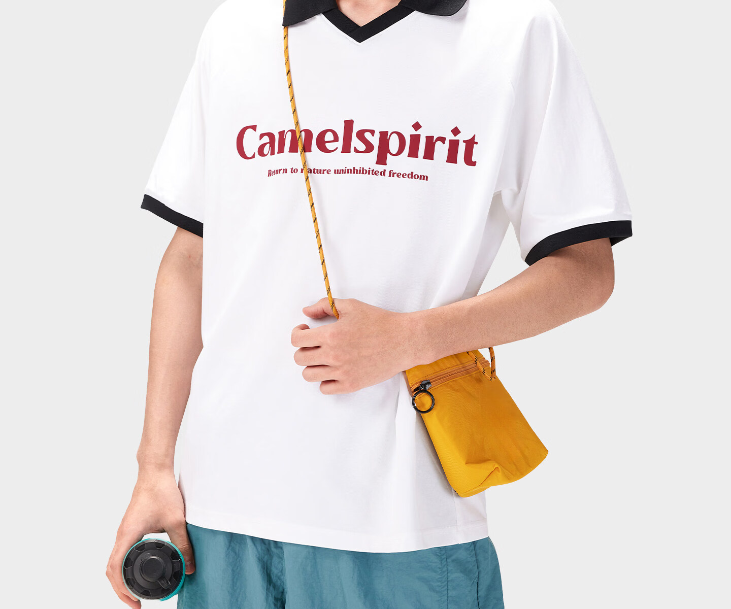 CAMEL [Three-Proof] Camel Outdoor Casual T-Shirt Unisex 26 Spring Summer Breathable Cotton T-Shirt Oil-Resistant Water-Repellent Shirt 36