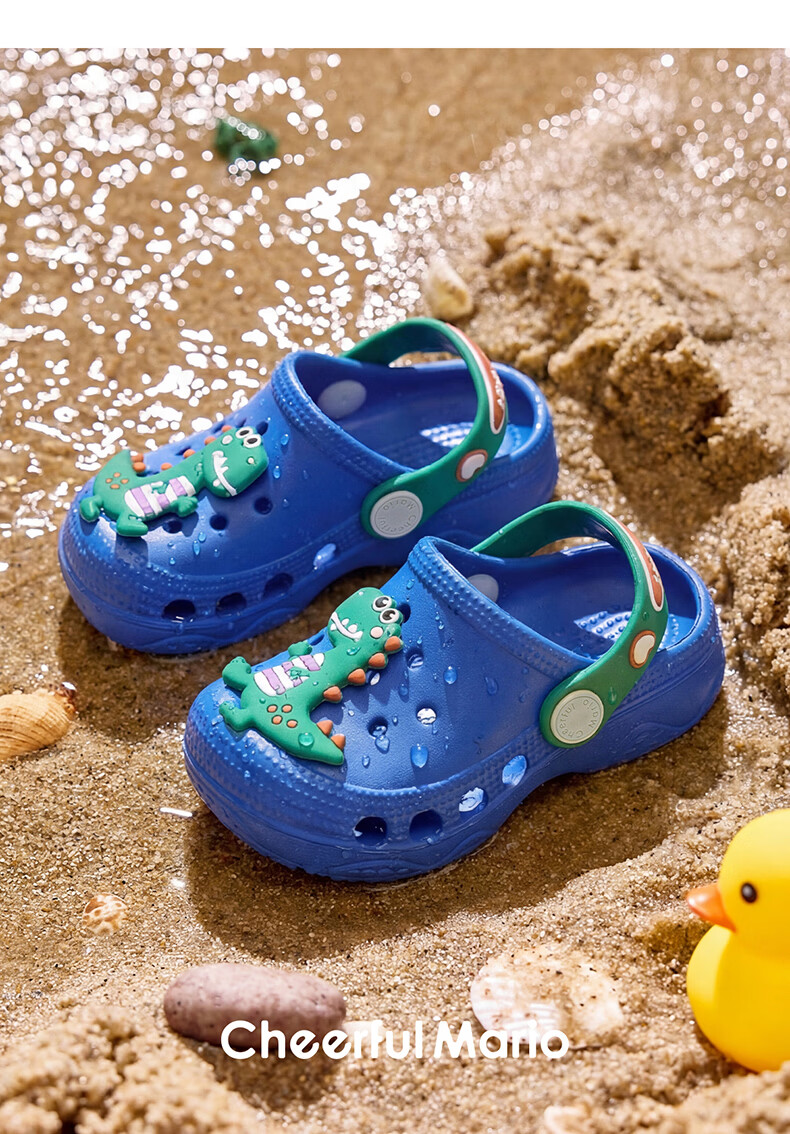 Cheerful Mario Kids Summer Slippers Boys Girls Toddler Cartoon Beach Sandals Non-slip Soft Sole Indoor Closed-toe Baby Clogs 8