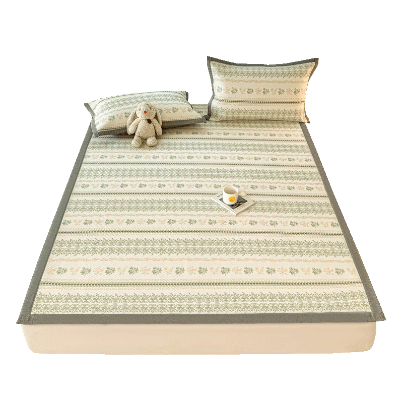 Hongdou Class A Three-Piece Cooling Mat Set Machine Washable Ice Silk Summer Cooling Foldable Soft Mat 180*200cm