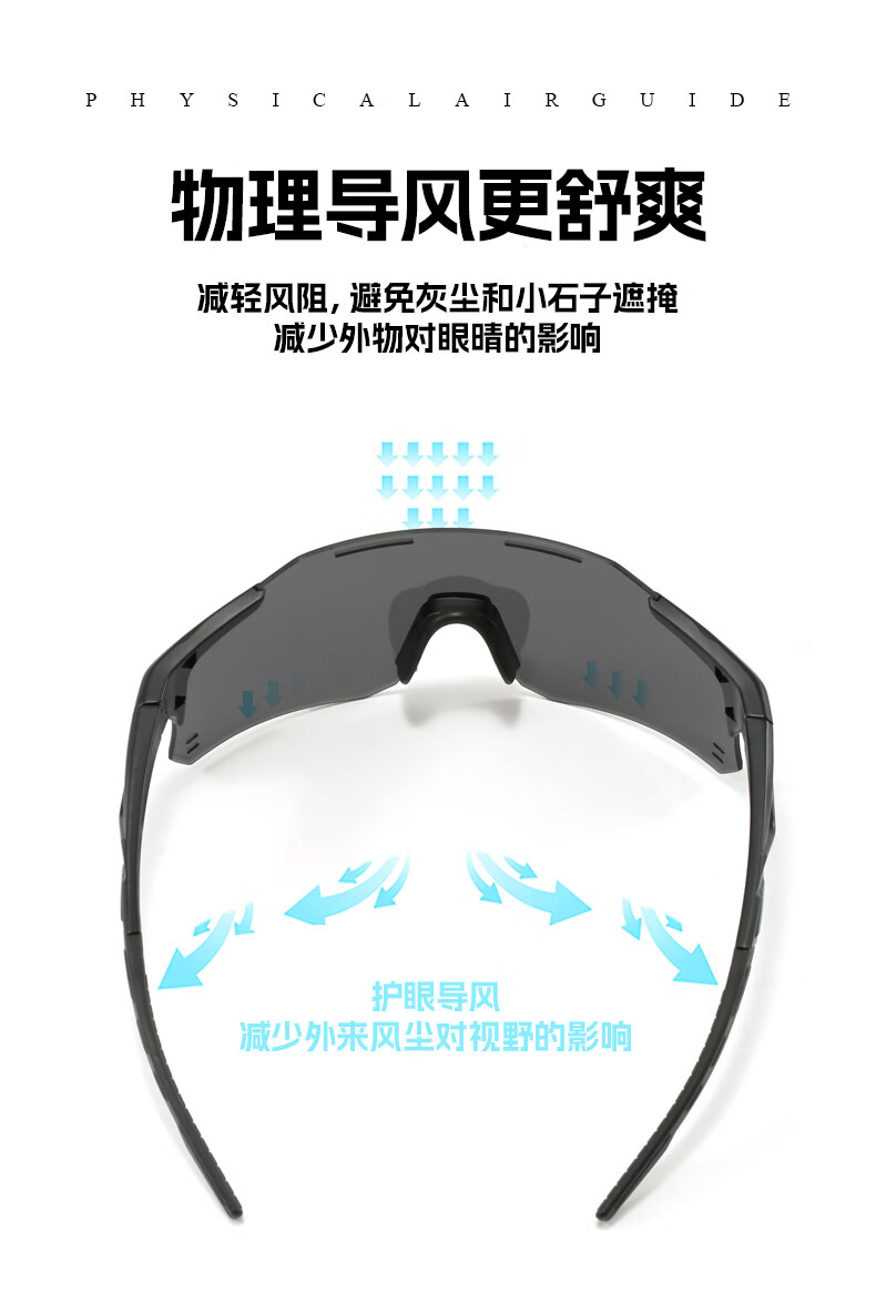 40,000KM Anti-Fog Photochromic Cycling Glasses Windproof Day and Night Protective Goggles 2