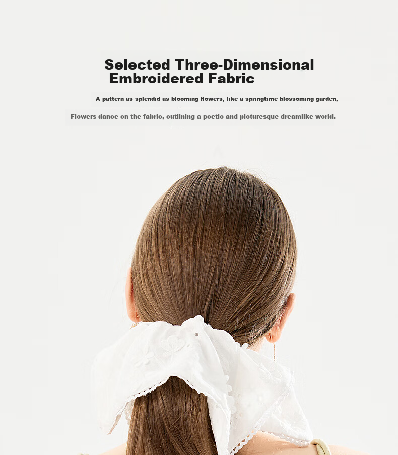 ELLE Elegant Country Lace Hair Tie Women's Fashion Hairband Versatile Summer Gift for Girlfriend Women's Day March 8 3