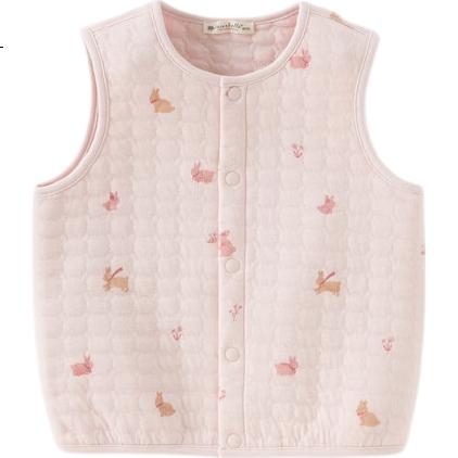 DAVE & BELLA Children's Padded Vest, Boys' Class A Antibacterial Anti-Mite Vest, Girls' Autumn And Winter Sleeveless Jacket