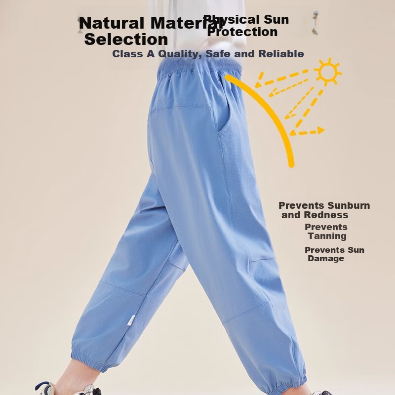 Langsha Kids Summer Lightweight Sports Pants Girls Anti-Mosquito Pants Boys Breathable Casual Pants