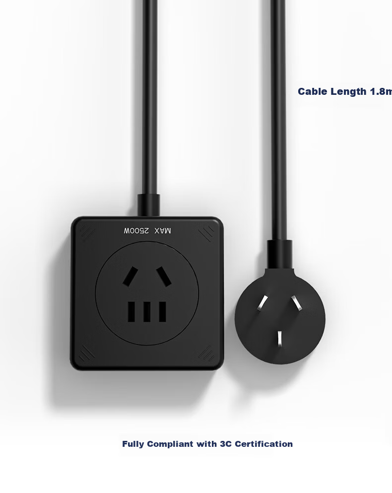 Gongshe Smart Digital Display GaN 67W Fast Charging Mini Socket / Type-C Desktop Charging Station / Gaming Power Strip / USB Power Strip Compatible with iPhone 17 2C1A+6 Outlets 2500W 19