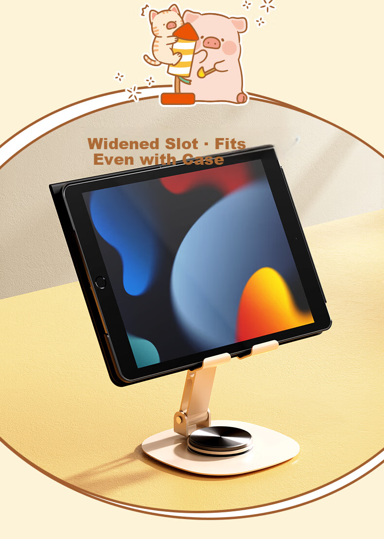 ROCK Crayon Shin-Chan Mobile Phone Stand, Desktop Tablet Stand, Live Streaming Gaming Online Class Binge-Watching, Multifunctional Metal Cute Compact Foldable Portable 360° Rotating Support Stand 10