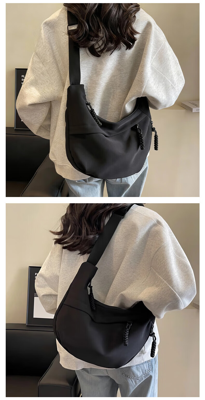 LOHAS Travel Crossbody Bag Women's Dumpling Shoulder Bag Large Capacity Casual Lightweight Commuter Tote Bag for Women 6