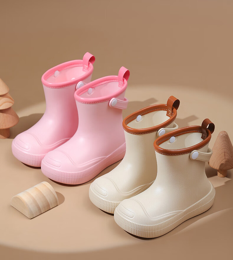 Afunoti Kids Rain Boots Boys Girls Waterproof Non-slip Toddler Rain Shoes Burgundy Size 31-32 14