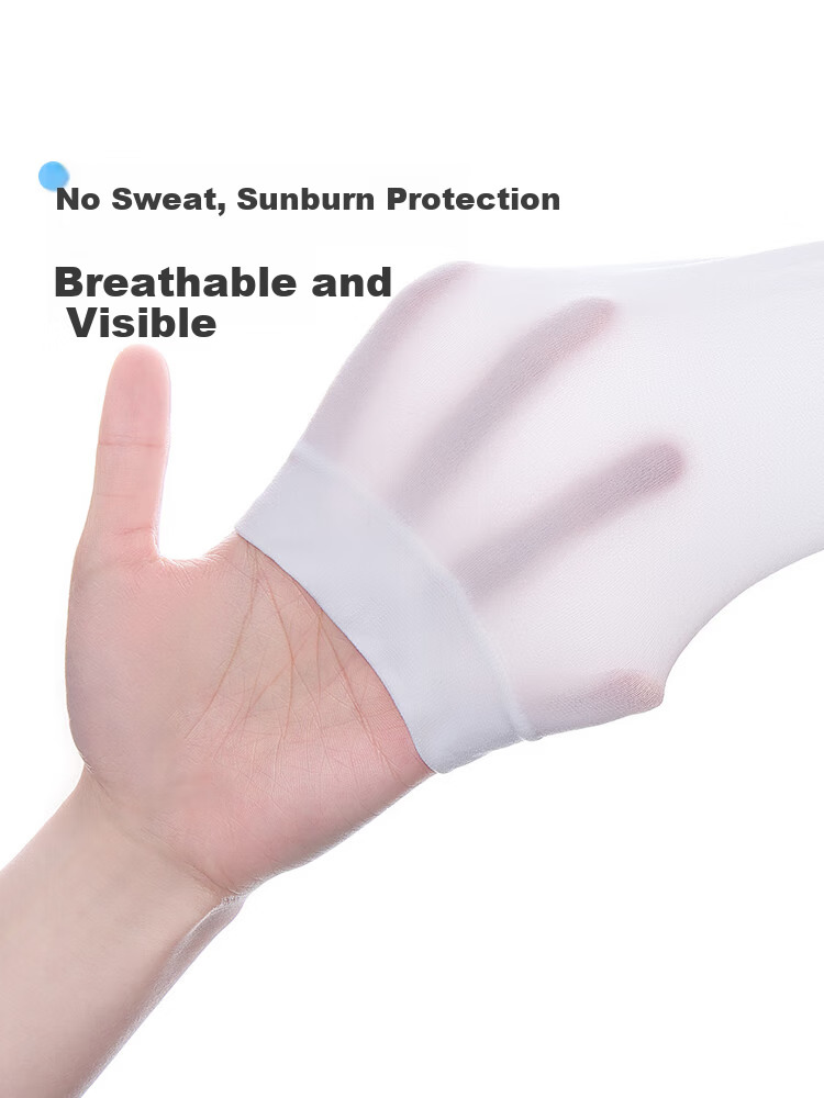 LangSha Kids Ice Silk Sun Protection Sleeves Boys Girls Baby Summer UV Protection Breathable Thin Arm Sleeves Black+White 7