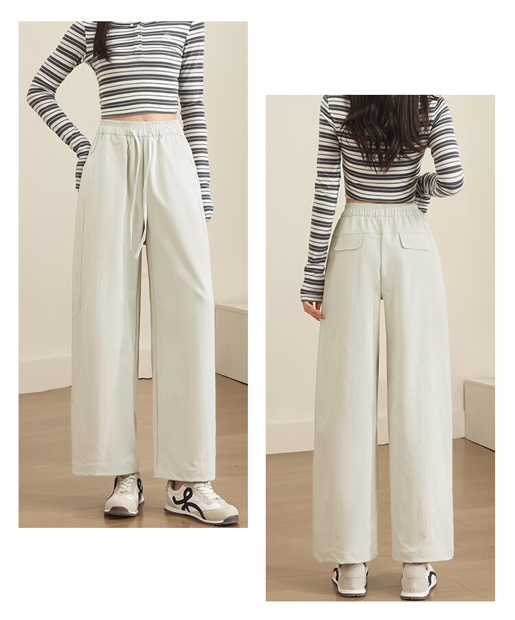 Free Style Women's 9/10 Length Wide-Leg Pants Summer Thin High Waist Draped Curved Hem Carrot Harem Casual Trousers 2026 New Arrival 12
