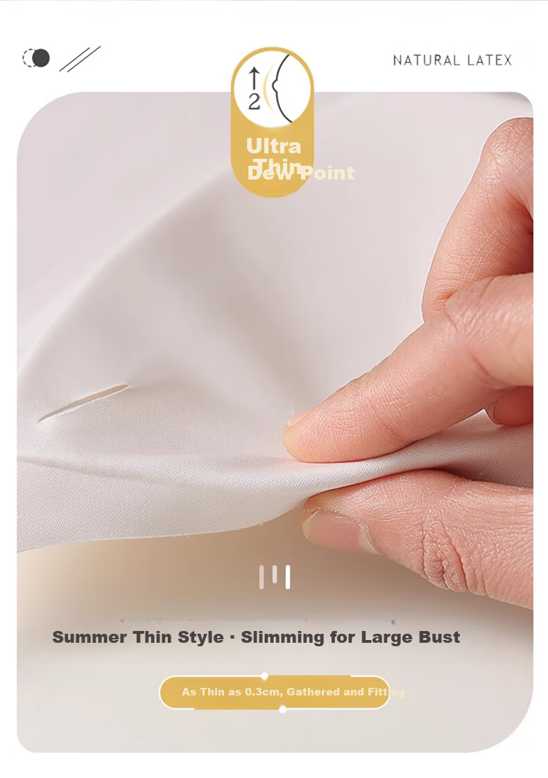 LangSha Seamless Summer Thin Bra for Women Large Chest Minimizing Soft Support Anti-Sagging Side Breast Gathering Slimming Bra 4