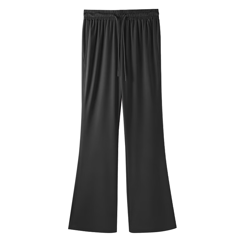 La Chapelle Women's Ice Silk Cool Feeling Flared Pants 2026 Summer New High Waist Slim Thin Wrinkle-Resistant Sun Protection Casual Trousers