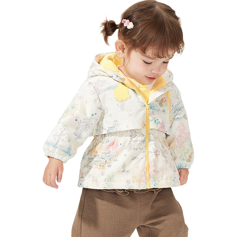 Balabala Kids Jacket Boys and Girls Fleece Lined Trendy Spring 2025 Outerwear [Mall Same Style] 200125105203