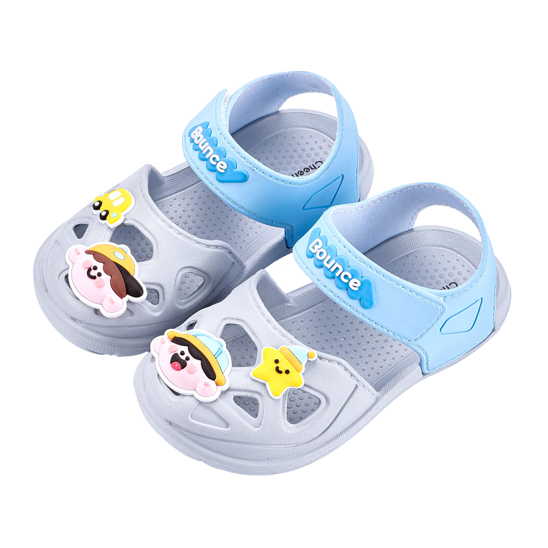 Cheerful Mario Baby Boys Summer Closed-Toe Sandals 2026 New Hollow Shoes Kids Non-Slip Soft Sole Girls Beach Shoes