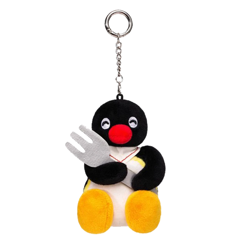 X11 SPACE Pingu Plush Keychain Home Series · Pingu Dining Plush Toy Gift Doll Keychain Ornament