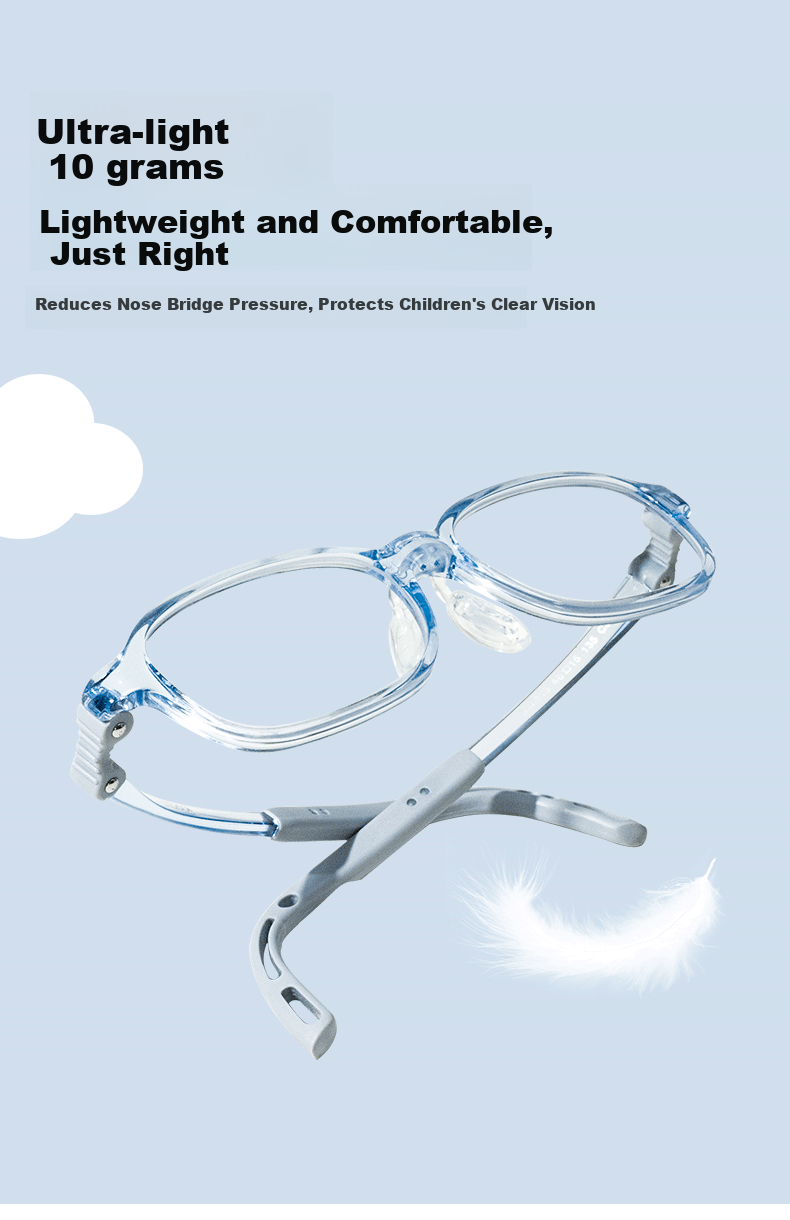 VGO Kids Anti-Radiation Blue Light Blocking Glasses Unisex Non-Prescription Computer Protective Eyewear MM113 Transparent Blue 7