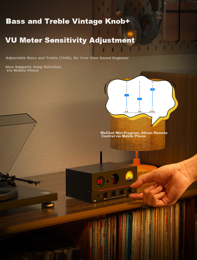 SUCA AUDIO Voice Actor Creation X10 High Power Amplifier Power Amplifier with Bluetooth USB Digital Decoder Preamplifier Headphone Amplifier HiFi Audiophile Tube Amplifier Home HiFi Amplifier 16