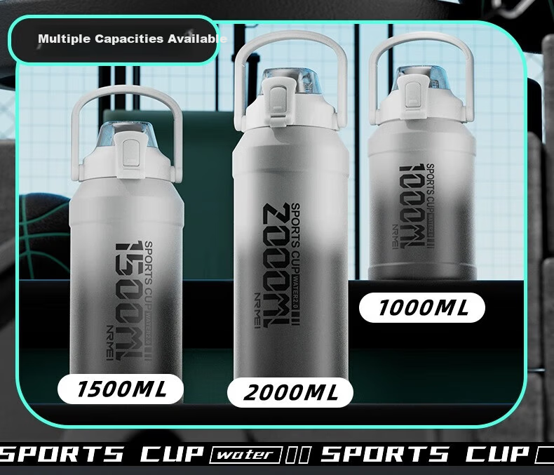 NRMEi Large Capacity Insulated Water Bottle for Men with Tea Separation, Portable Outdoor Sports Student Straw Cup 11