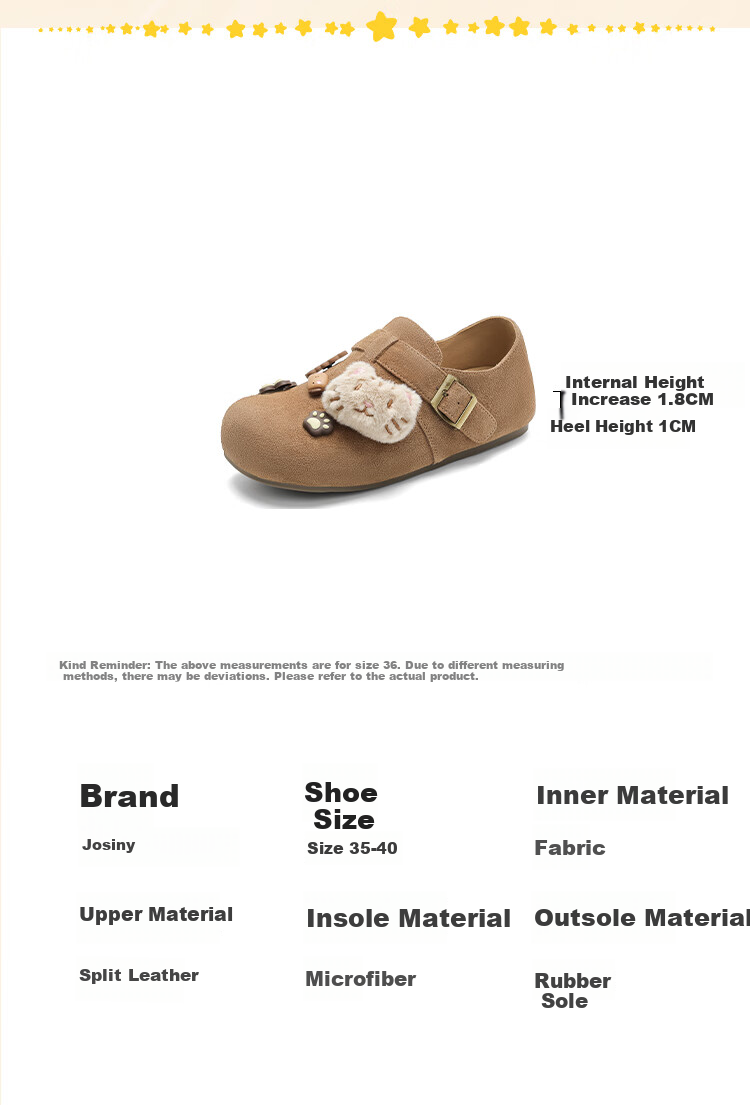 Josiny Birkenstyle Women's Slip-On Platform Casual Shoes Camel 36 1
