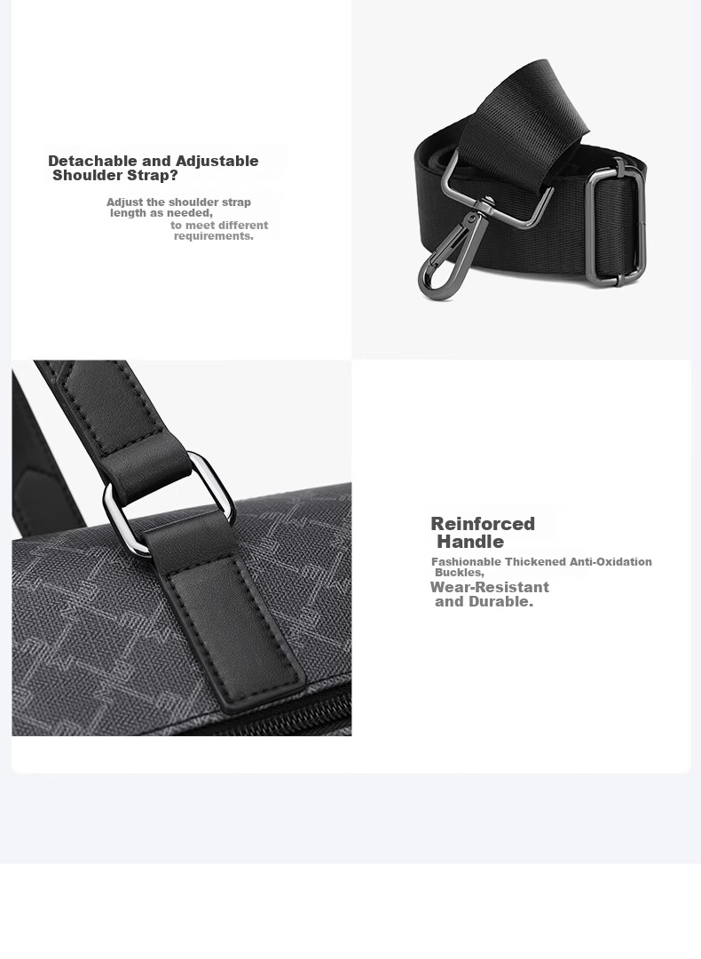MEXICAN Men's Large Capacity Travel Bag Handheld Short Trip Business Luggage Casual Sports Gym Lightweight Crossbody Bag 4