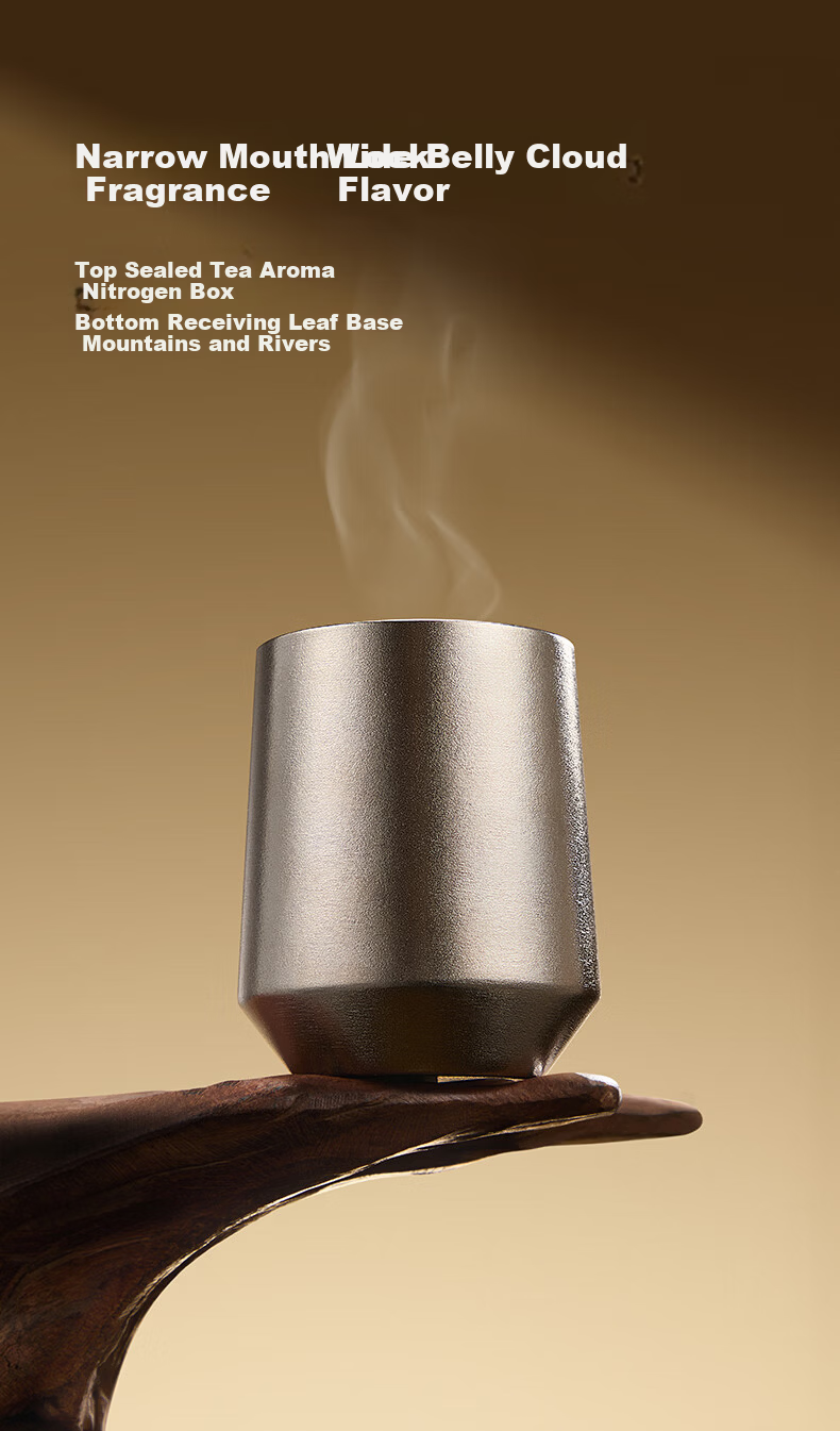 SIMELO Pure Titanium Coffee Cup Unisex Beer Mug Owner's Cup Latte Cup Tea Cup Outdoor Office Home Desktop Water Cup 7