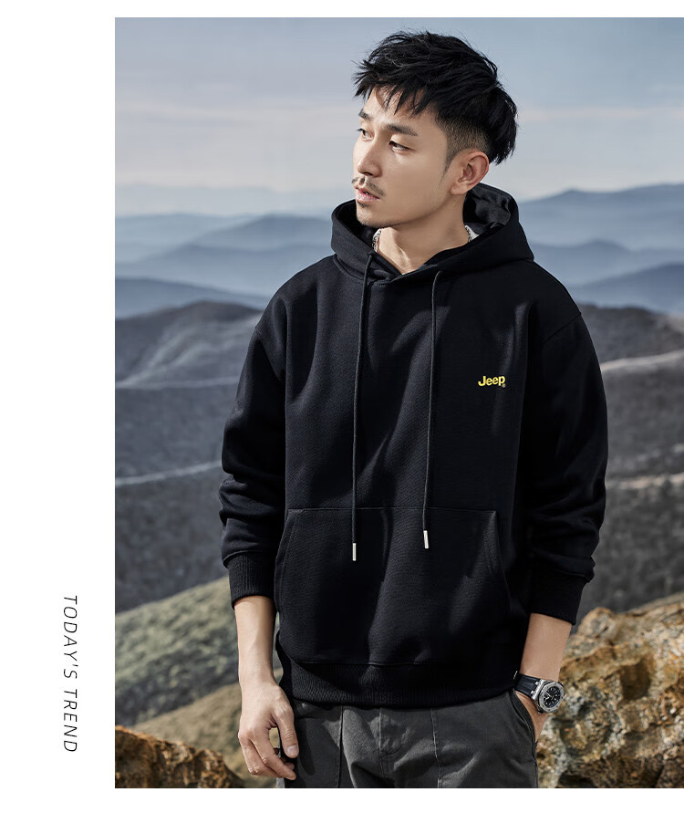 JEEP Men's Hooded Sweatshirt, Heavyweight Hoodie Jacket for Men, Loose-Fitting Spring And Autumn Outerwear for Men in 2026 28