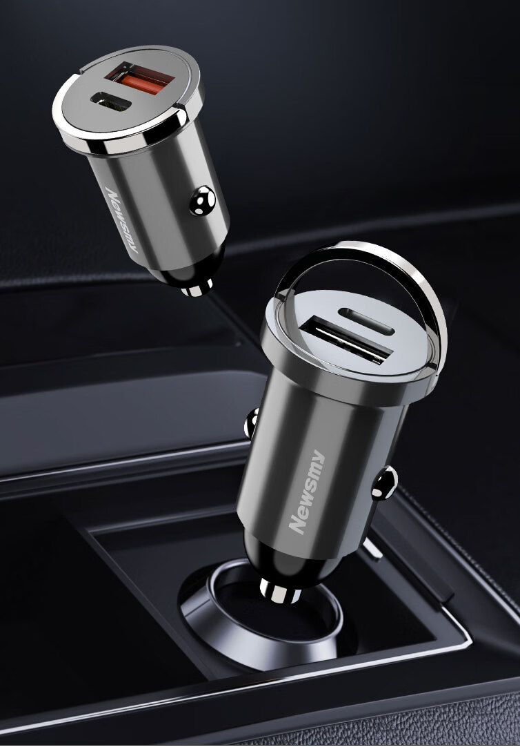 Newsmy Car Charger Cigarette Lighter Super Fast Charger Dual Port Adapter Apple 17 Huawei Honor Android Hidden 66W+PD36W Super Fast Charger 3