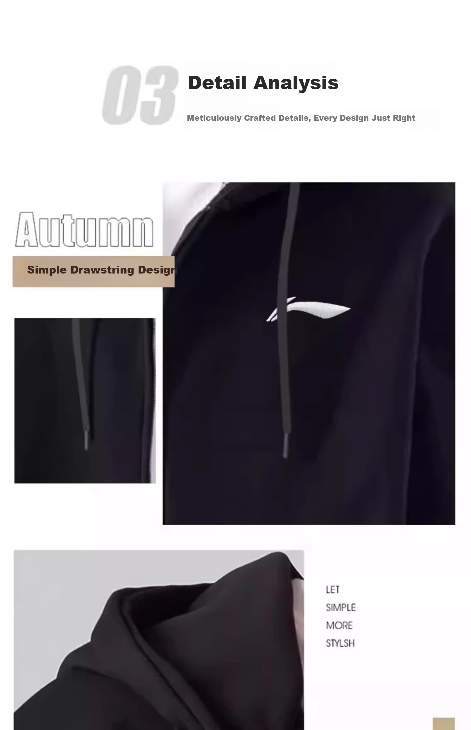 Li-Ning Men's Jacket Spring Autumn Winter New Hooded Sweatshirt Loose Casual Long Sleeve Versatile Sports Zip-up Top 12