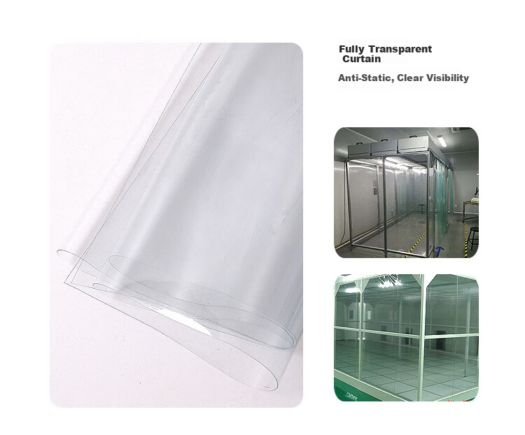 Beifute Anti-Static PVC Grid Curtain Transparent Anti-Static Dustproof Flame Retardant Partition Door Curtain Static Curtain 16