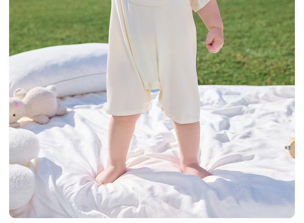 Betis Baby Clothes Summer Thin Cool Breathable Romper Newborn Short Sleeve One-piece Air Conditioning Suit Crawling Suit 23