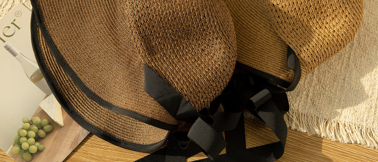 Siggi Women's Summer Sun Hat Straw Hat Wide Brim Foldable UV Protection Face Slimming Versatile Travel Sun Hat 11