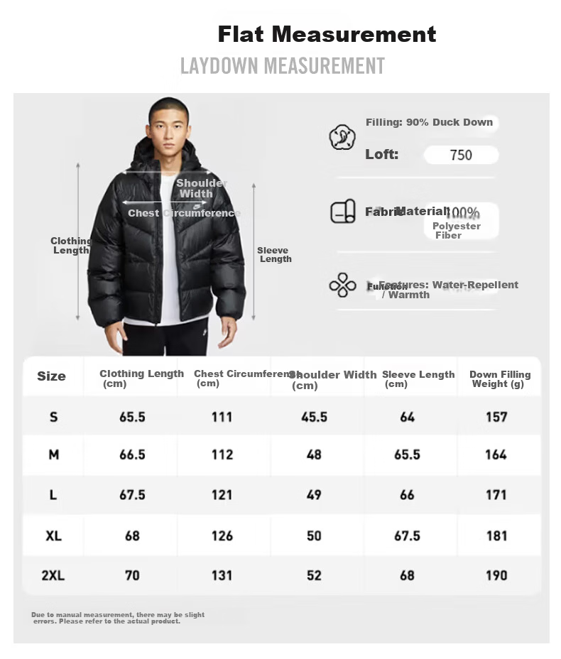 NIKE Men's Winter Short Hooded down Jacket, Sports Windproof Coat, WR Series DV1132-247 Khaki XL 6