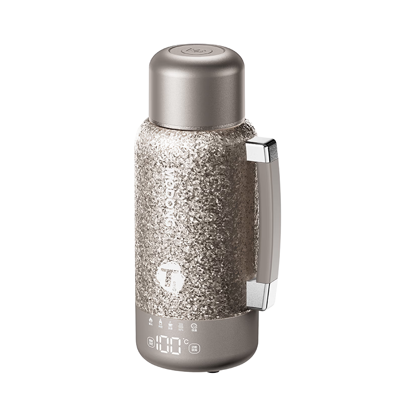 Modong Pure Titanium Inner Liner Car Electric Kettle Portable 1L Large Capacity Electric Heating Water Cup 12V 24V Thermos Travel Business Trip Birthday Gift MD-DSB17E