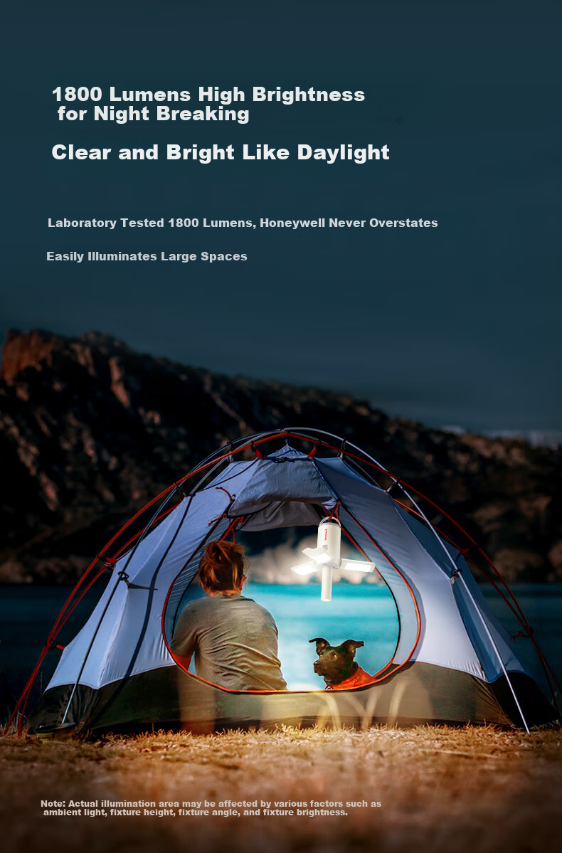 Honeywell Outdoor Camping Lantern Ambient Light Emergency Light Hanging Detachable Multi-Function High Brightness Long Battery Life Outdoor Lamp 2
