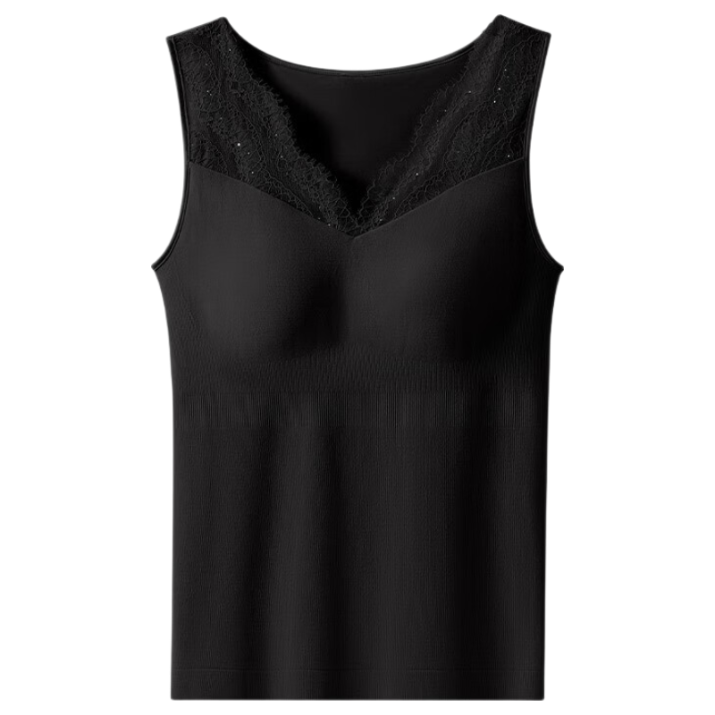 Maniform [Comfort Warm Lace] Merino Wool Thermal Vest Women's Innerwear Shaping Underwear Close-Fitting 7A Antibacterial Base Shirt